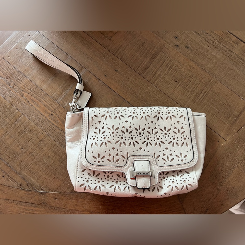 Coach Laser Cut Eyelt Wristlet
